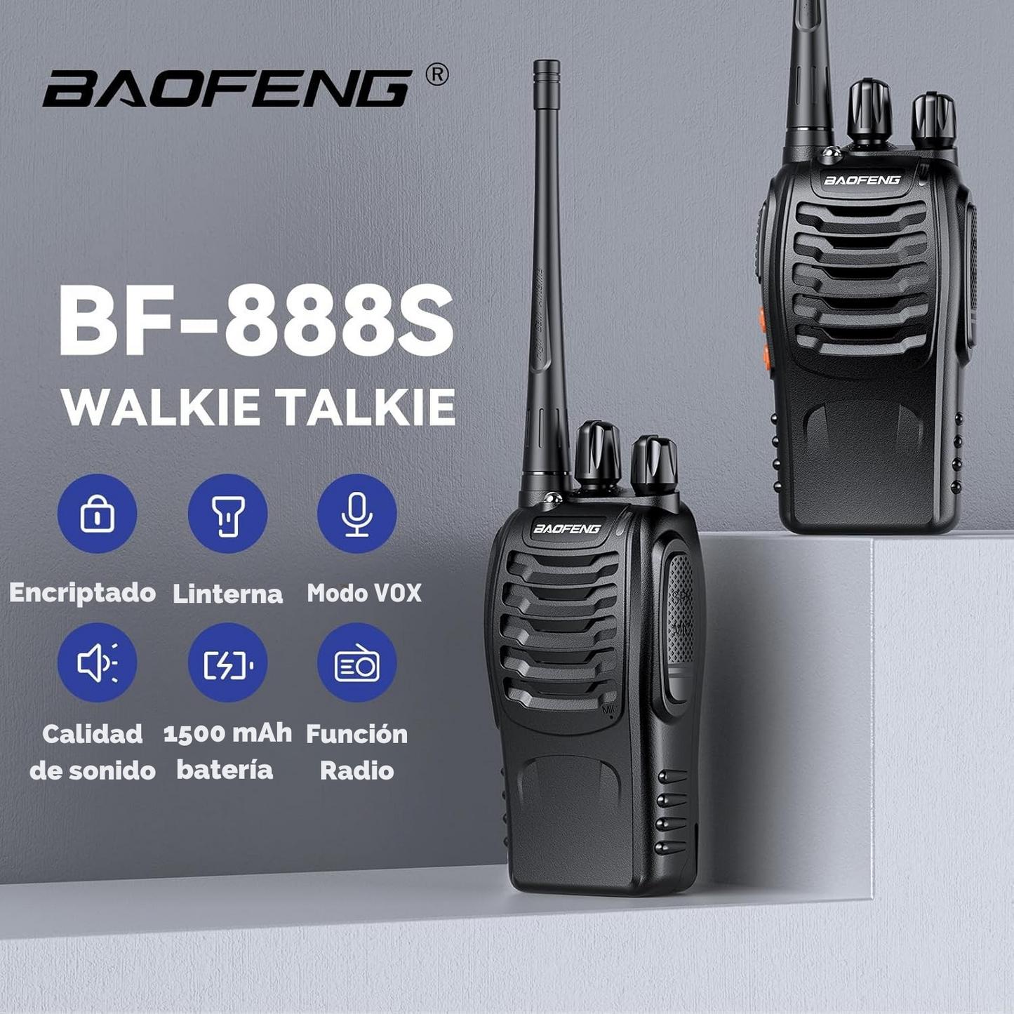 2 Walkie Talkies Baofeng BF-888S