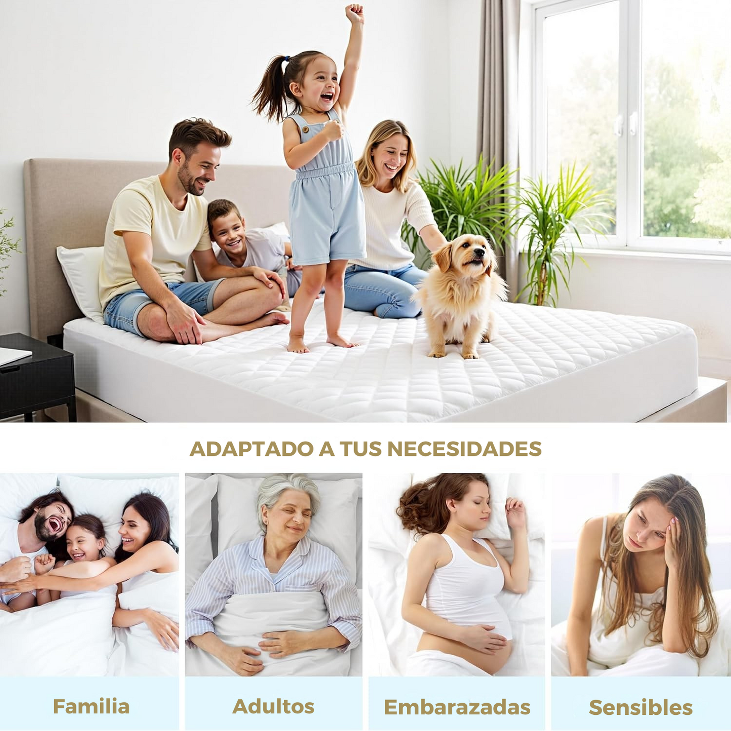 Cubre Colchón Impermeable Deluxe