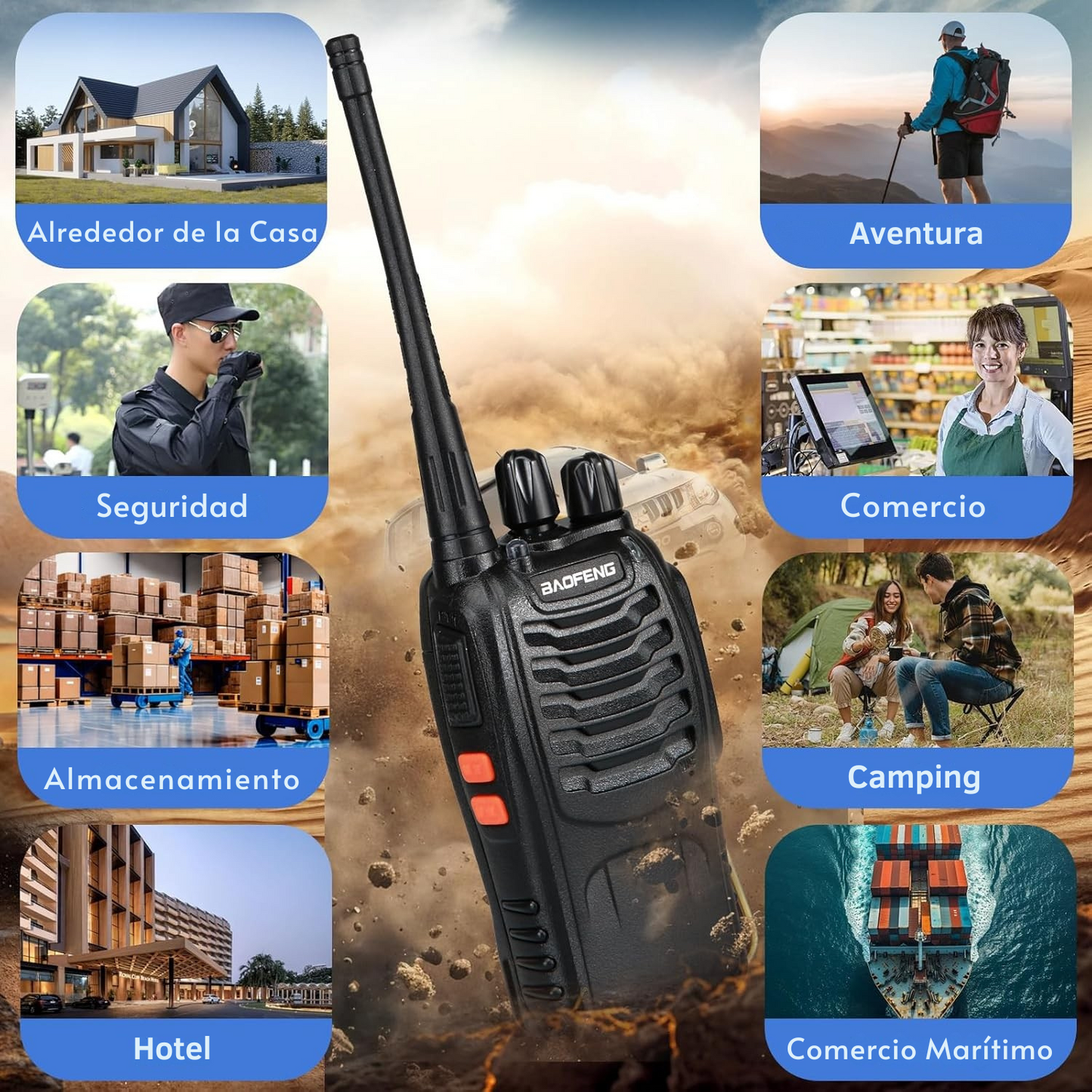 2 Walkie Talkies Baofeng BF-888S